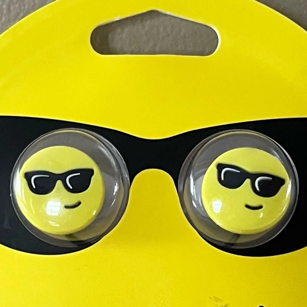 Emoji Earbuds with Mic - Yellow and Black